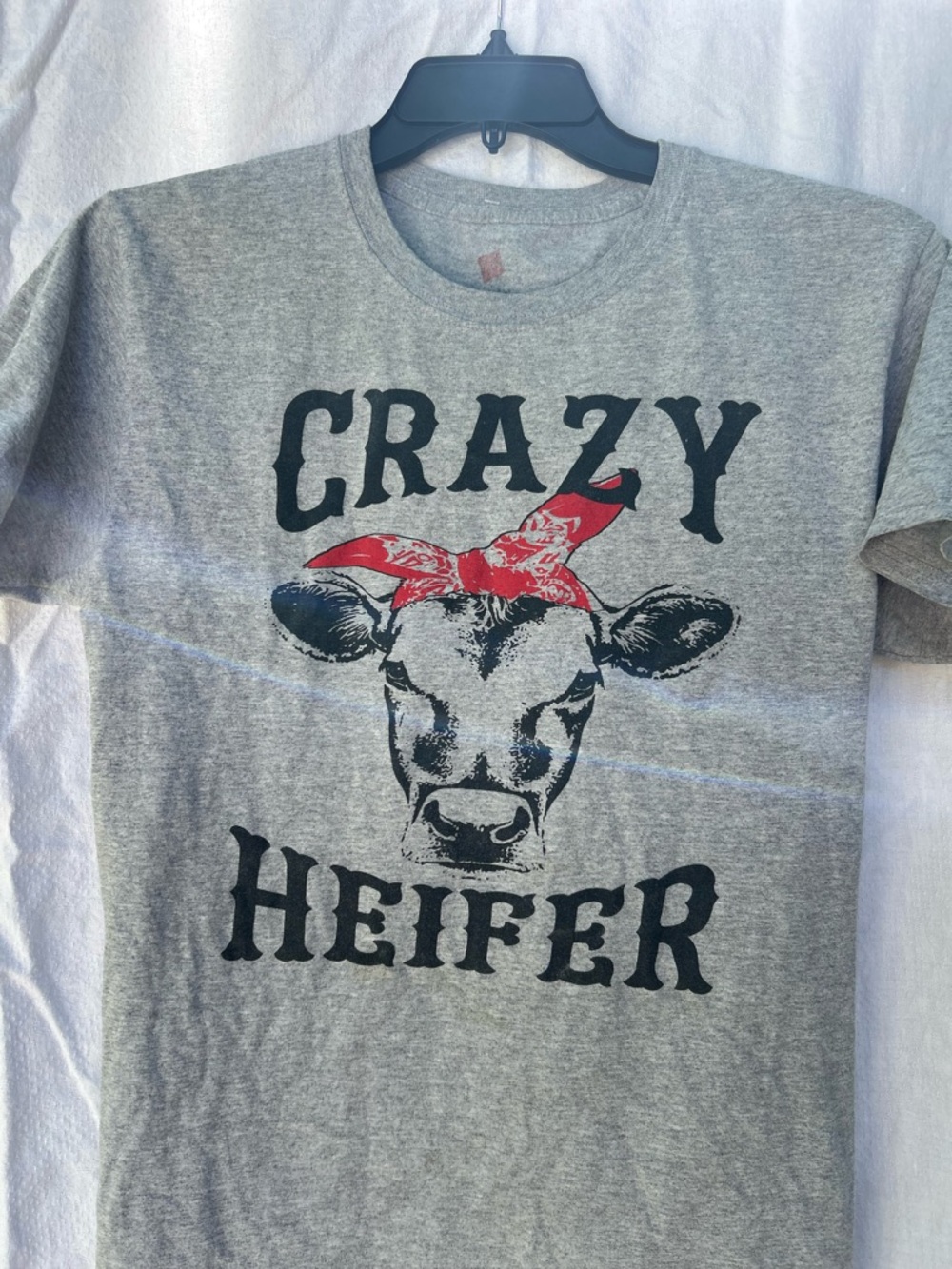 Funny Cow Shirt “Crazy Heifer” Graphic Tee Country Style